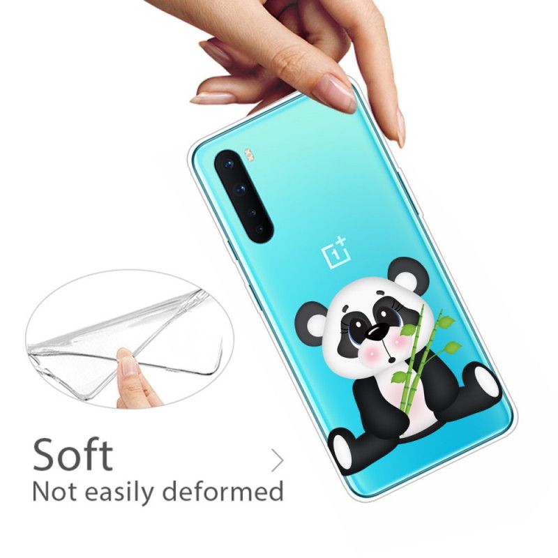 Deksel OnePlus Nord Gjennomsiktig Trist Panda