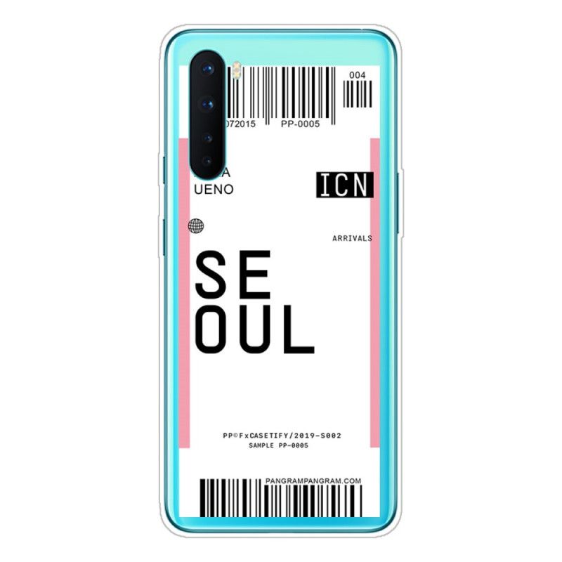 Deksel OnePlus Nord Magenta Ombordstigningskort Til Seoul