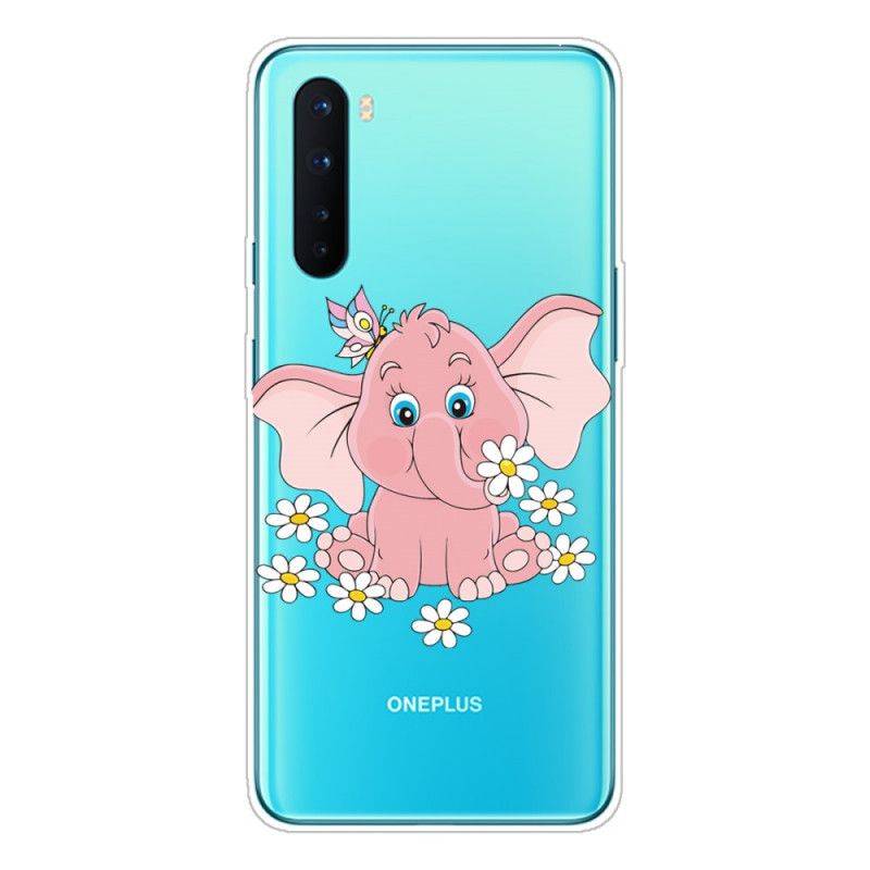 Deksel OnePlus Nord Mobildeksel Gjennomsiktig Rosa Elefant