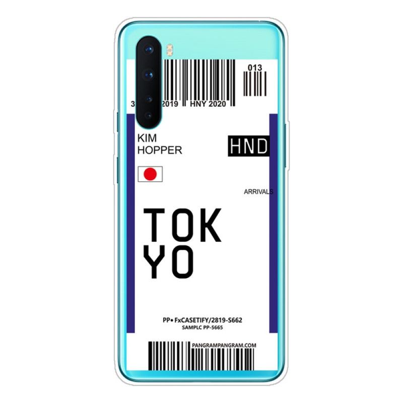 Deksel OnePlus Nord Mørkeblå Boarding Pass Tokyo Anti-fall