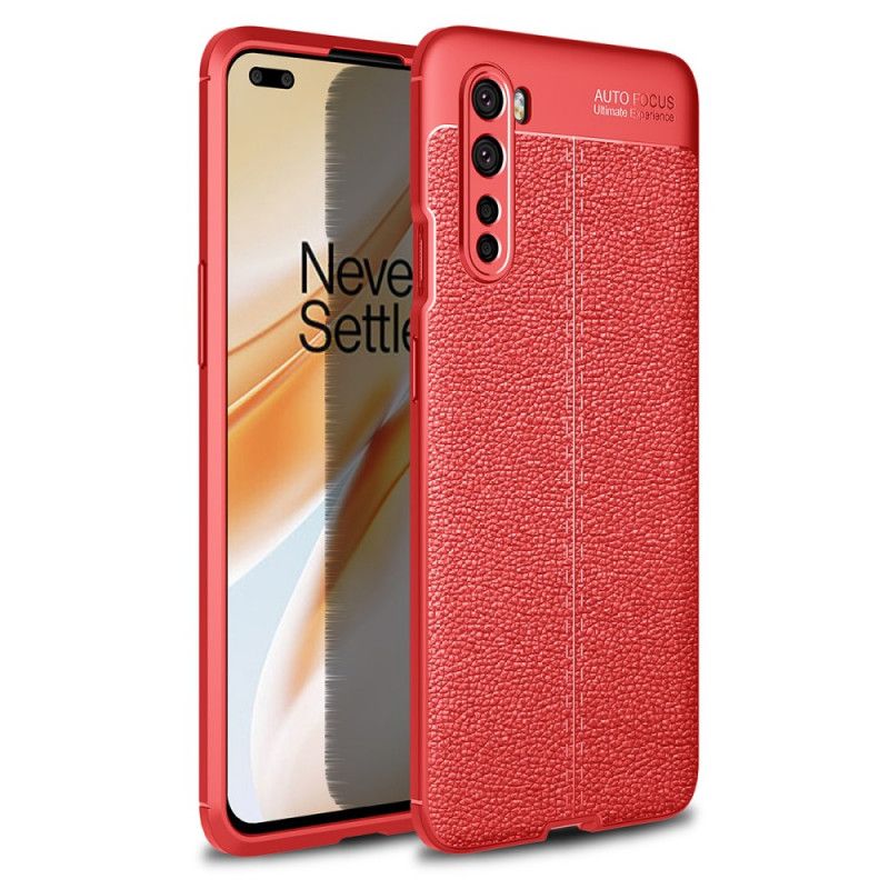 Deksel OnePlus Nord Svart Dobbeltlinjet Litchi-Effekt