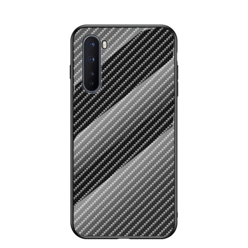 Deksel OnePlus Nord Svart Herdet Glass I Karbonfiber