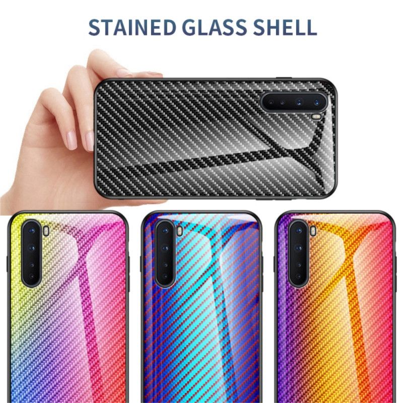 Deksel OnePlus Nord Svart Herdet Glass I Karbonfiber