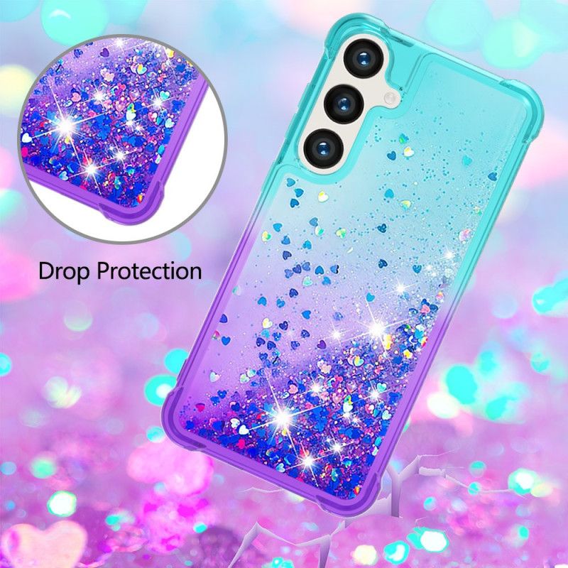 Deksel Samsung Galaxy S24 Plus 5g Flytende Glitter Beskyttelse Deksel