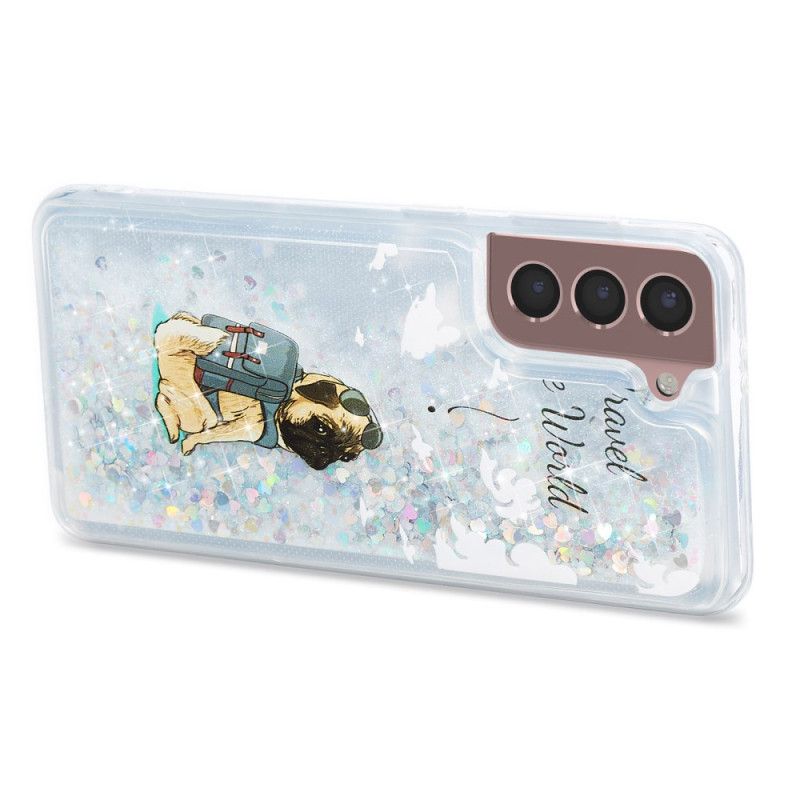 Deksel Samsung Galaxy S24 Plus 5g Flytende Glitterhund