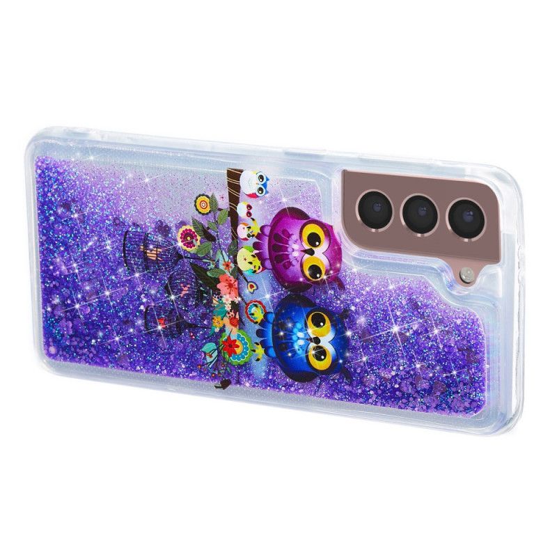 Deksel Samsung Galaxy S24 Plus 5g Mobildeksel To Ugler Flytende Glitter