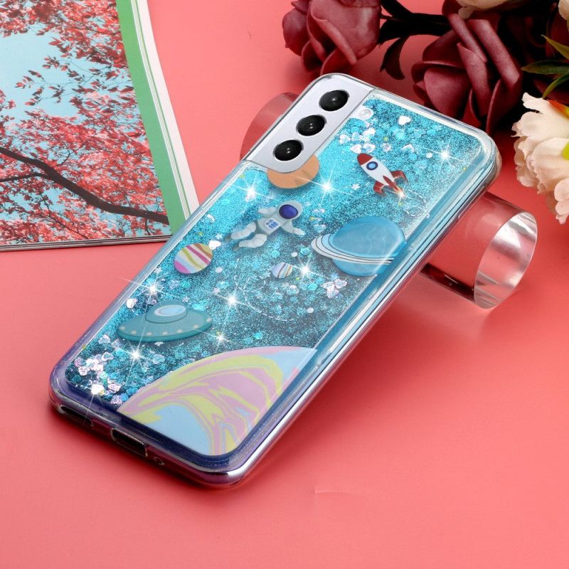 Deksel Samsung Galaxy S24 Plus 5g Universe Glitter Liquid