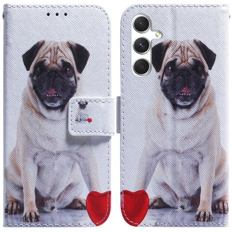 Folio Deksel Samsung Galaxy S24 Plus 5g Mops Hund Beskyttelse Deksel