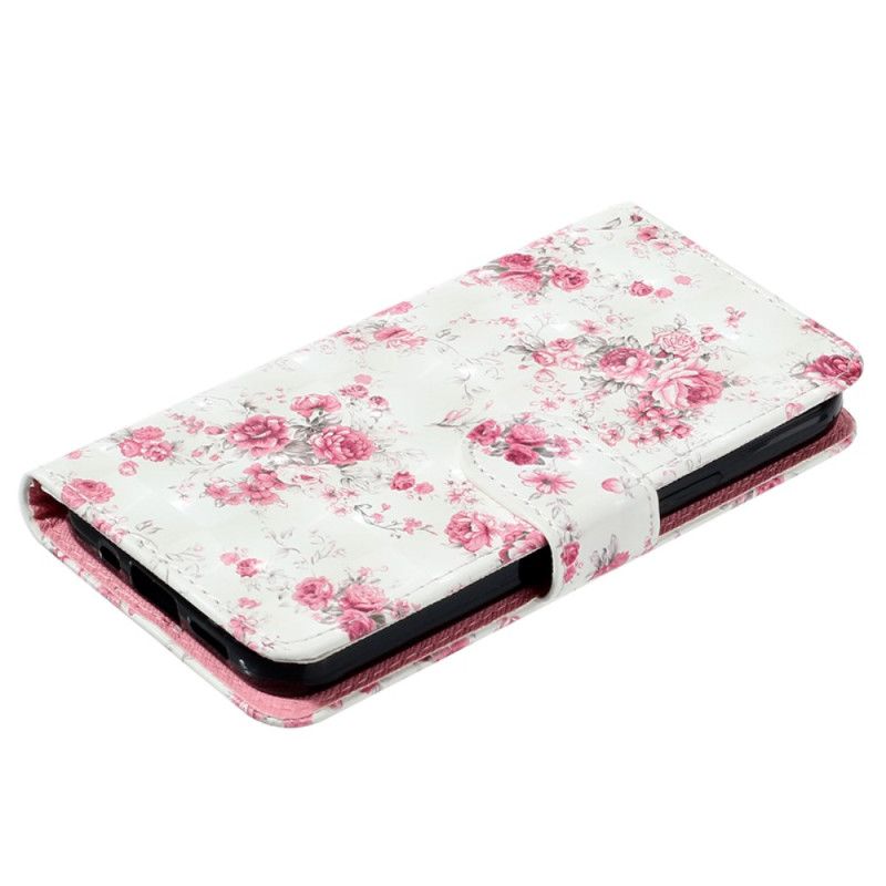 Folio Deksel Til Samsung Galaxy S24 Plus 5g Frihetsblomster Med Stropp