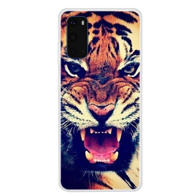 Deksel for Samsung Galaxy S20 Brun Feline Head