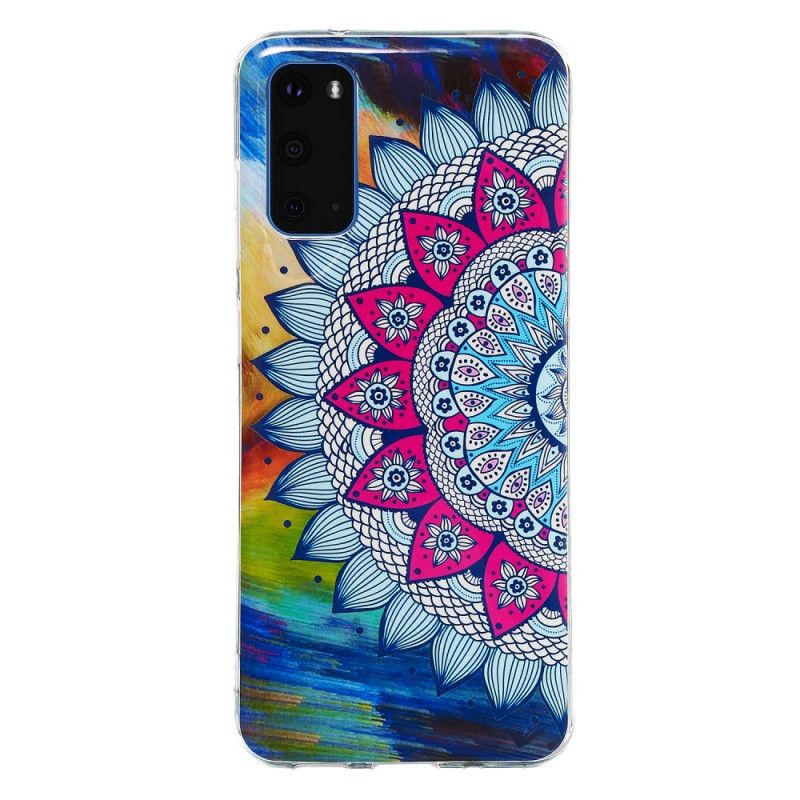 Deksel Samsung Galaxy S20 Mobildeksel Fluorescerende Mandala