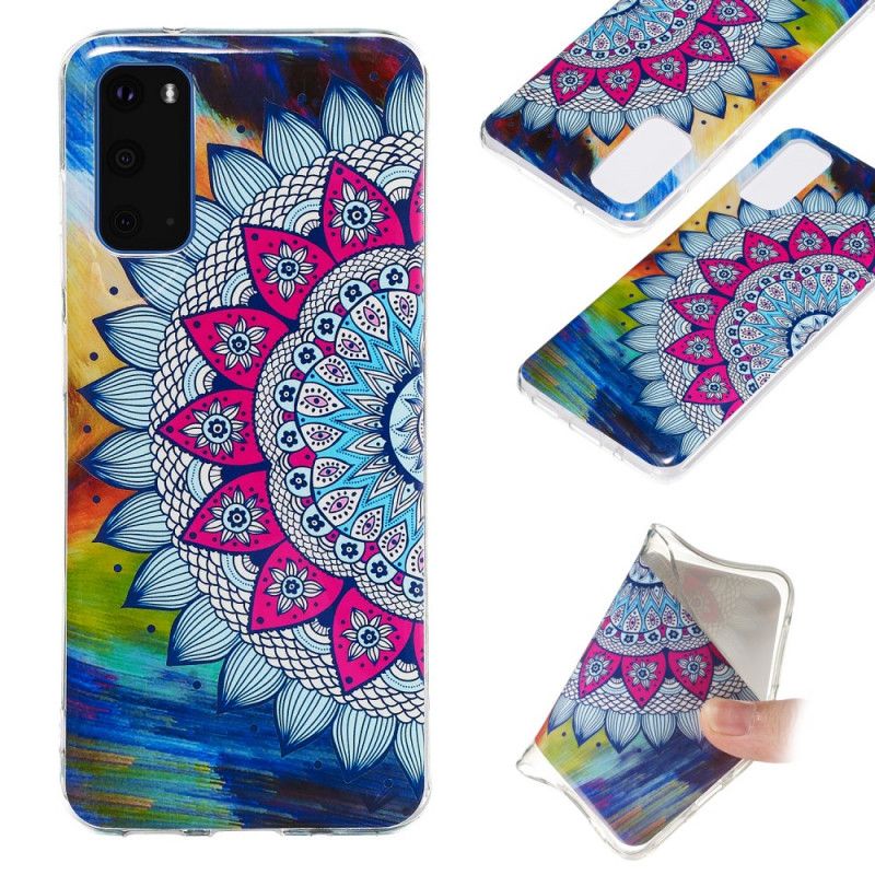 Deksel Samsung Galaxy S20 Mobildeksel Fluorescerende Mandala