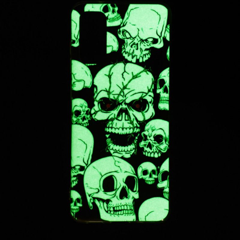 Deksel Samsung Galaxy S20 Oppmerksomhet Fluorescerende Hodeskaller