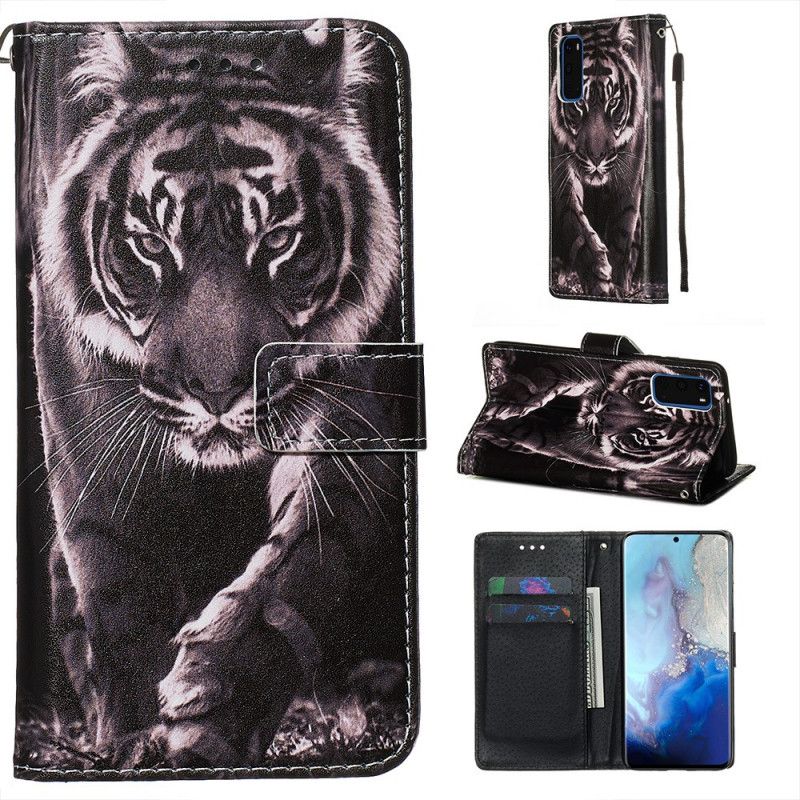 Folio Deksel for Samsung Galaxy S20 Natt Tiger