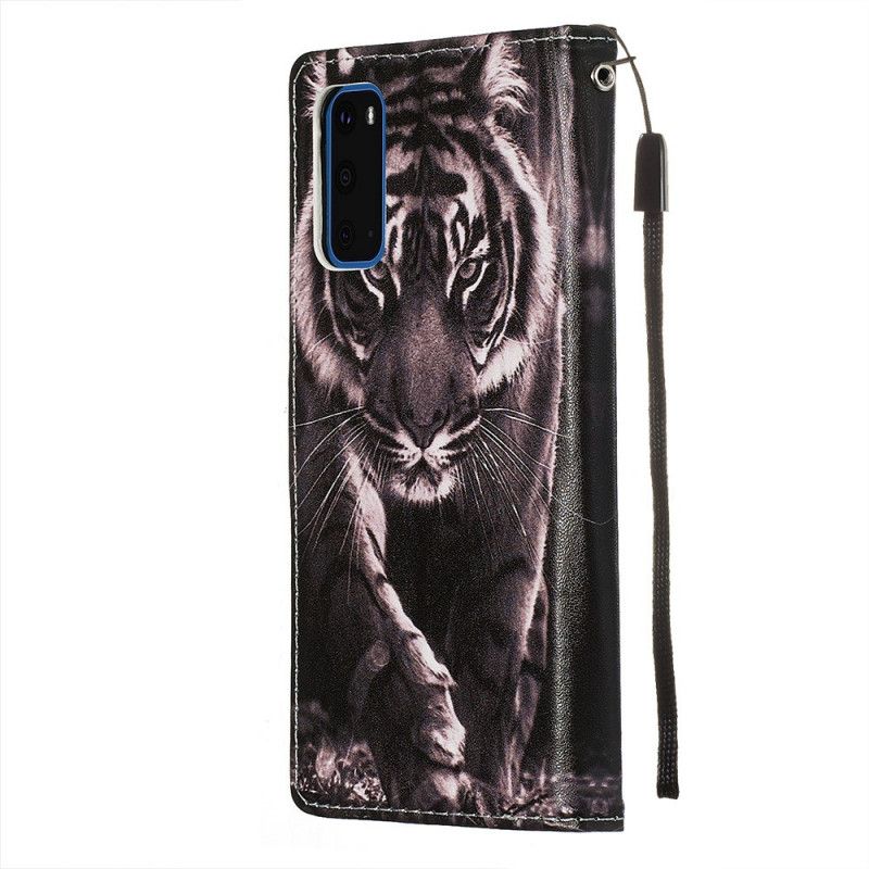 Folio Deksel for Samsung Galaxy S20 Natt Tiger