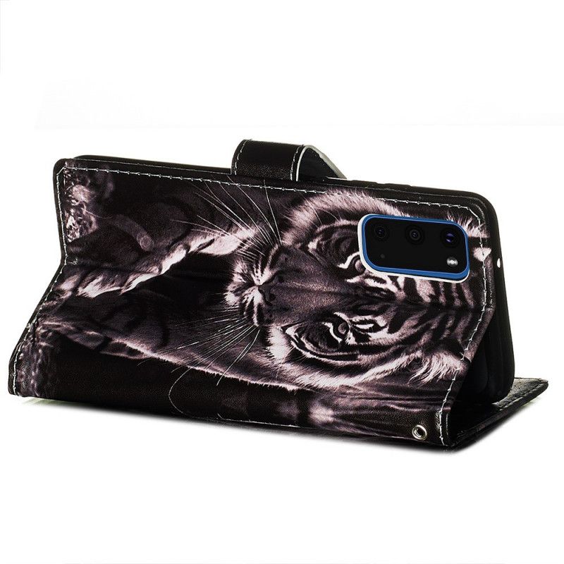 Folio Deksel for Samsung Galaxy S20 Natt Tiger