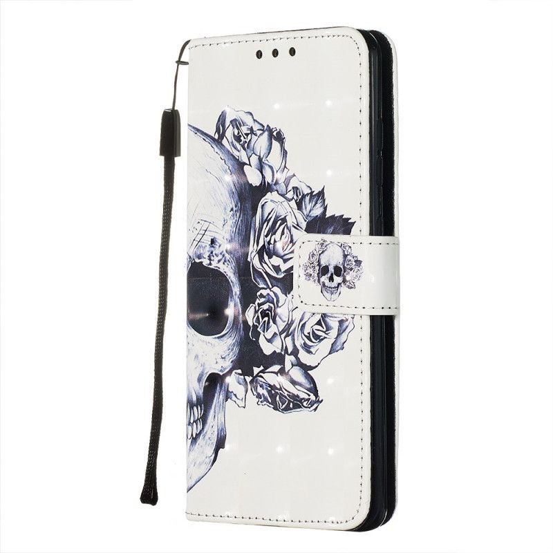 Folio Deksel Samsung Galaxy S20 Blomsterhodeskalle