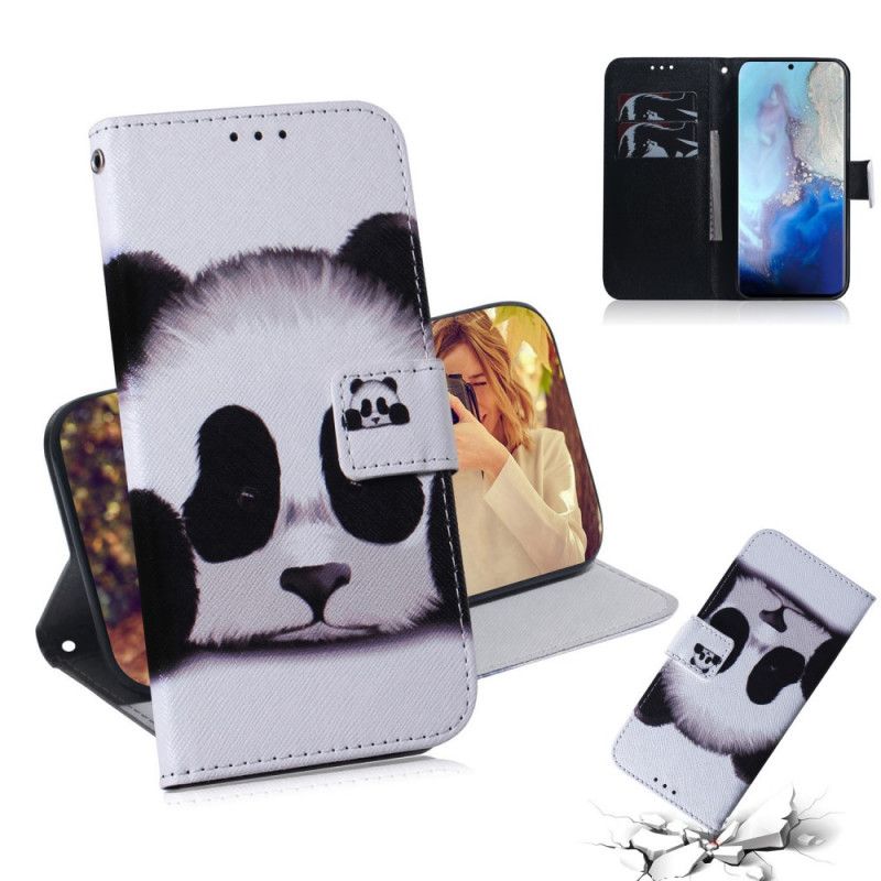 Folio Deksel Samsung Galaxy S20 Panda Ansikt Anti-fall