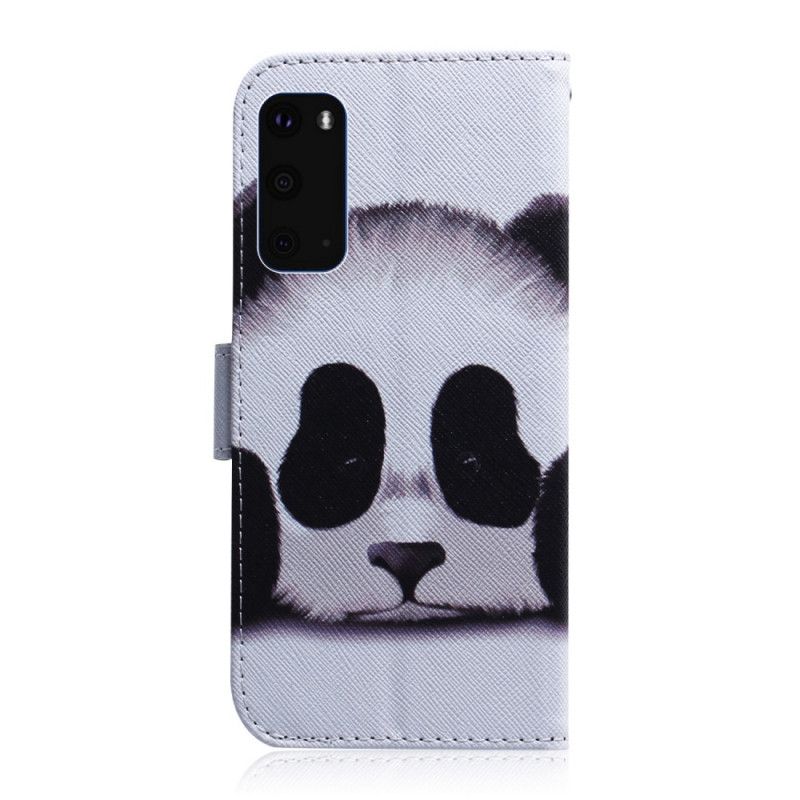 Folio Deksel Samsung Galaxy S20 Panda Ansikt Anti-fall