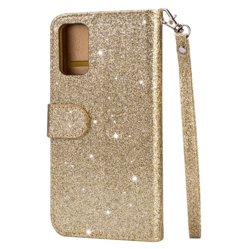 Folio Deksel Samsung Galaxy S20 Svart Glitterpung