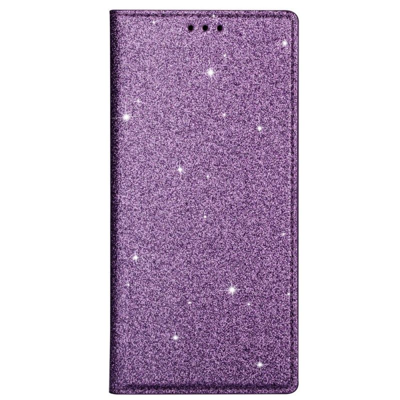 Folio Deksel Samsung Galaxy S20 Svart Glitterstil