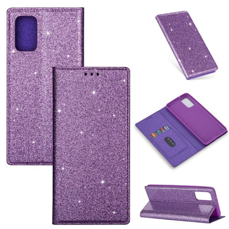 Folio Deksel Samsung Galaxy S20 Svart Glitterstil