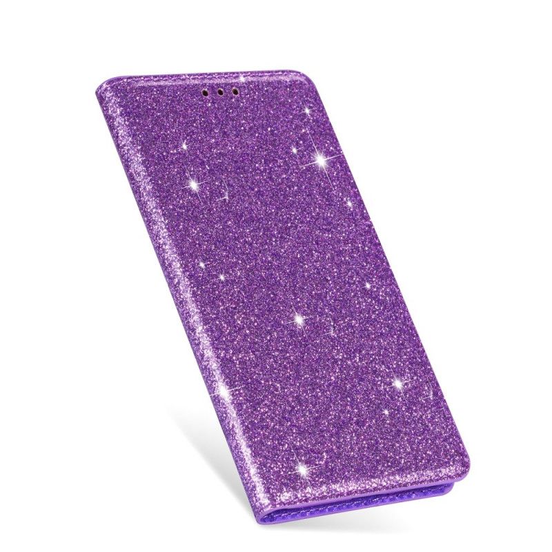 Folio Deksel Samsung Galaxy S20 Svart Glitterstil