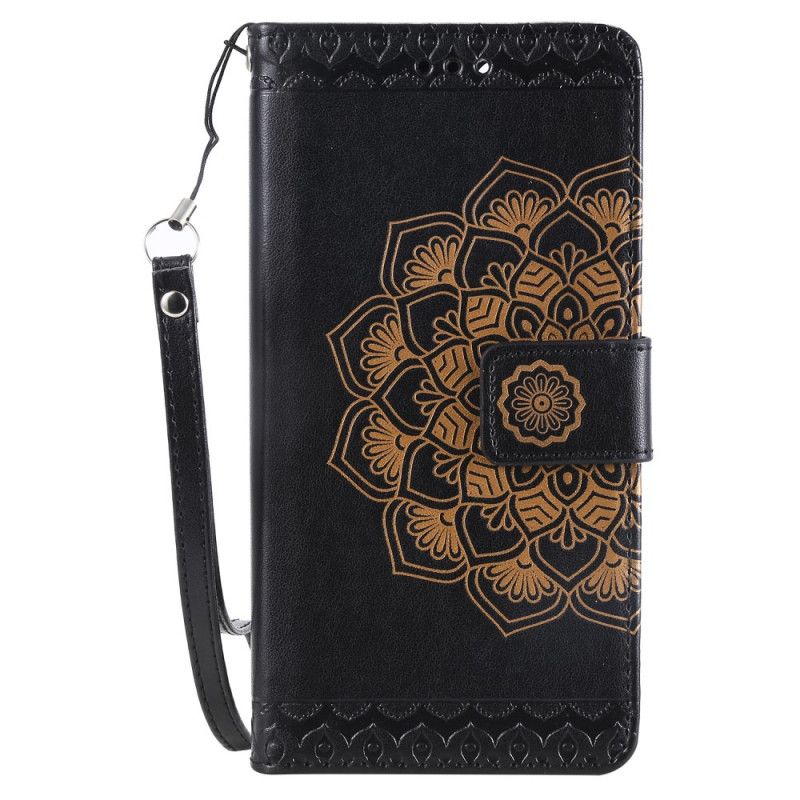 Lærdeksel Folio Deksel Samsung Galaxy S20 Svart Mobildeksel Elegant Mandala