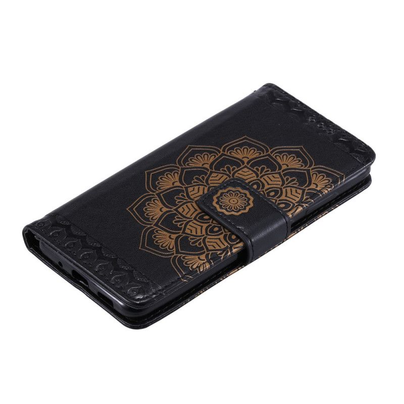 Lærdeksel Folio Deksel Samsung Galaxy S20 Svart Mobildeksel Elegant Mandala