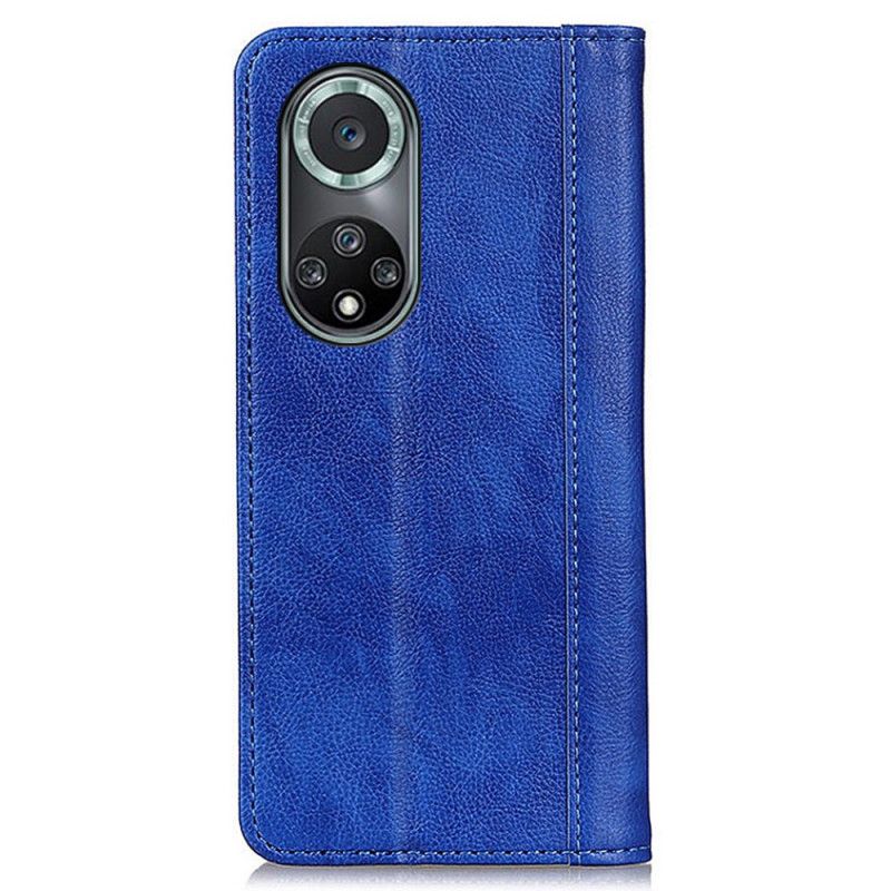 Folio Deksel Huawei Nova 9 Pro / Honor 50 Pro Elegance Split Litchi Leather Beskyttelse Deksel