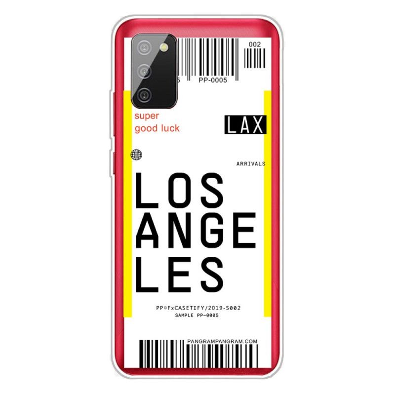 Deksel for Samsung Galaxy A02s Ombordstigningskort Til Los Angeles