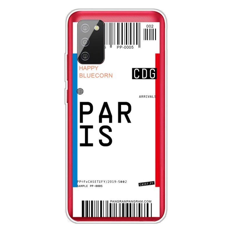 Deksel Samsung Galaxy A02s Boarding Pass To Paris Beskyttelse