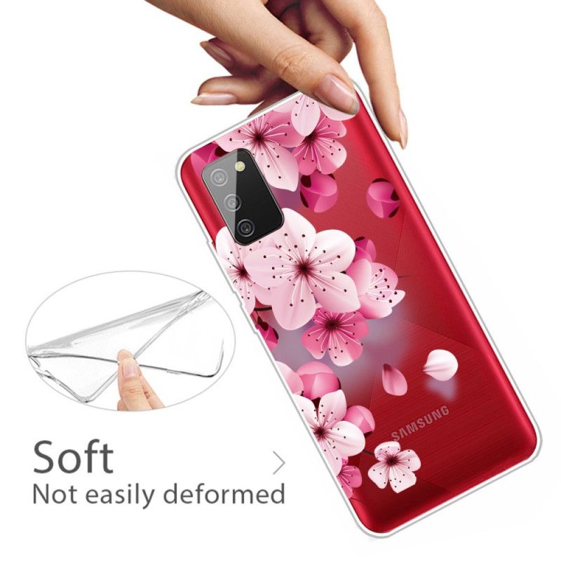 Deksel Samsung Galaxy A02s Små Rosa Blomster Anti-fall