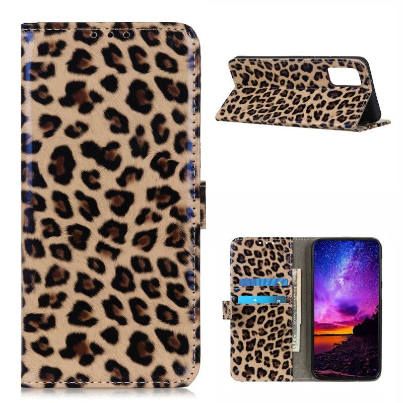 Lærdeksel Folio Deksel Samsung Galaxy A02s Mobildeksel Enkel Leopard