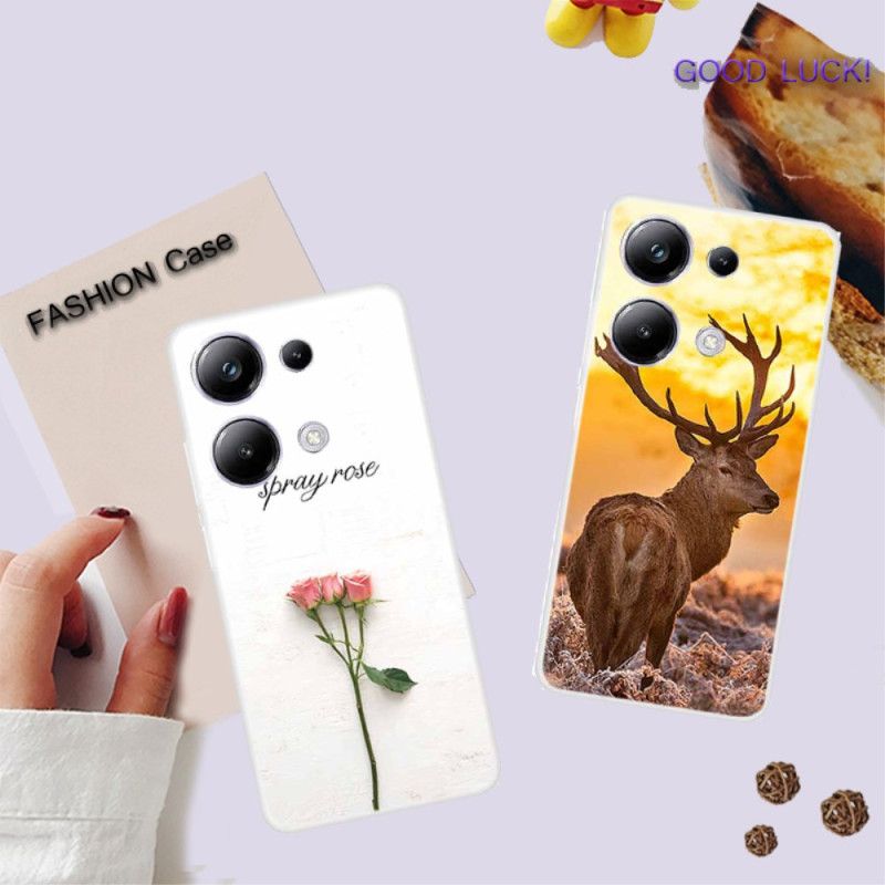 Deksel Til Xiaomi Redmi Note 13 Pro 4g Tre Blomster