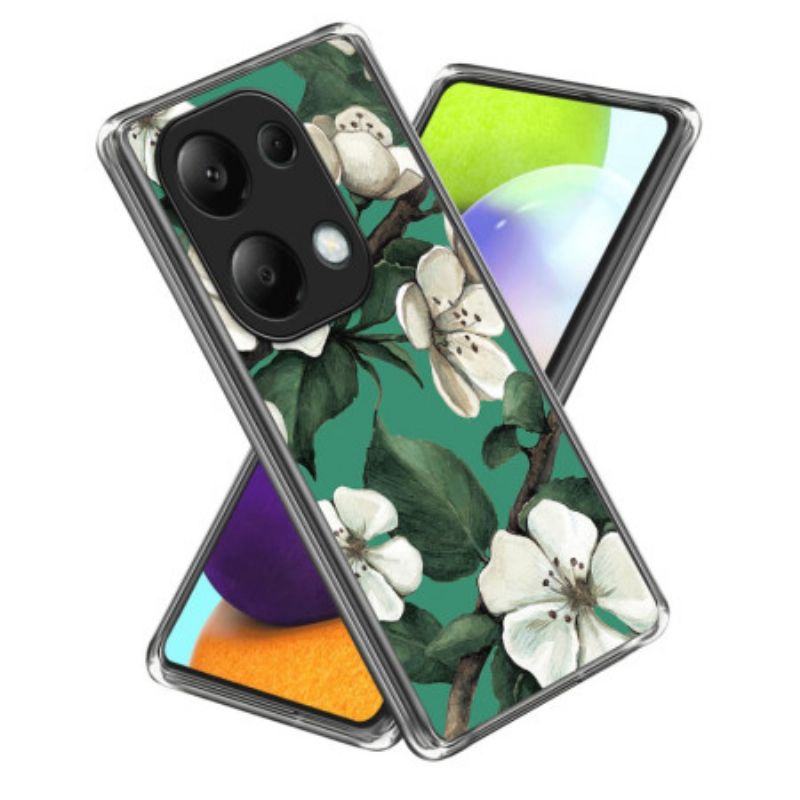 Deksel Xiaomi Redmi Note 13 Pro 4g Hvite Blomster Beskyttelse Deksel