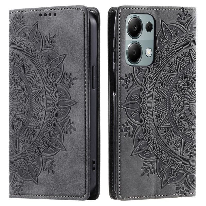 Folio Deksel Xiaomi Redmi Note 13 Pro 4g Mandala Semsket Skinneffekt Beskyttelse Deksel