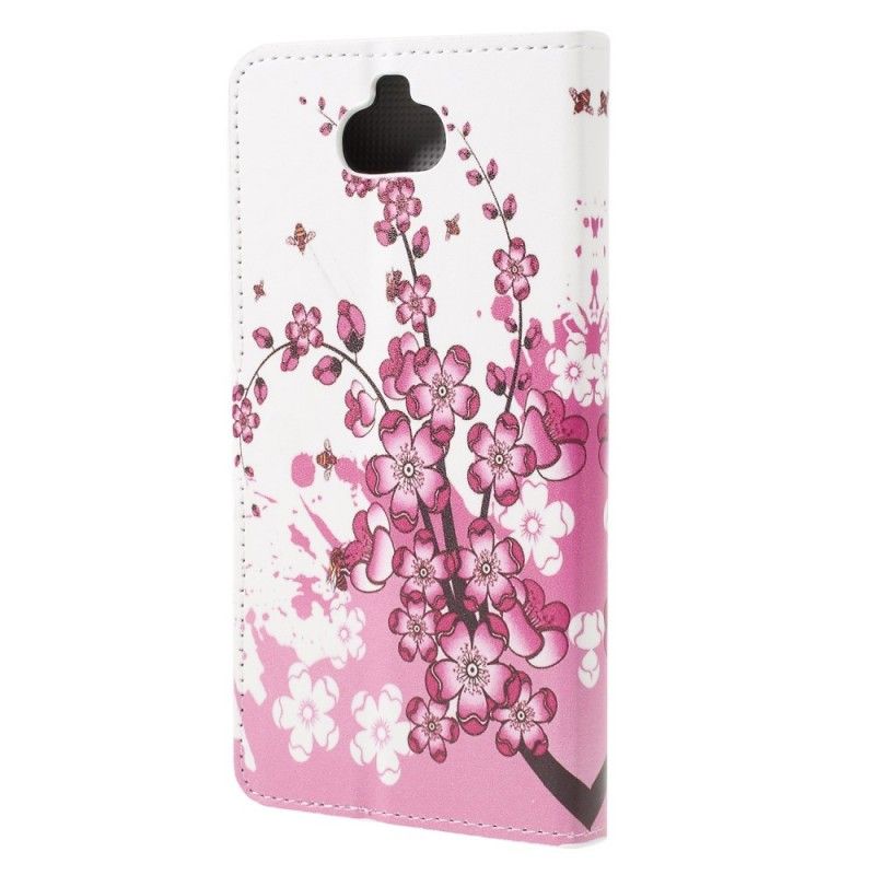 Folio Deksel Sony Xperia 10 Lilla Tropiske Blomster Anti-fall