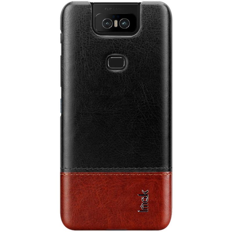 Deksel Asus ZenFone 6 Svart Imak Ruiyi Serie Skinneffekt