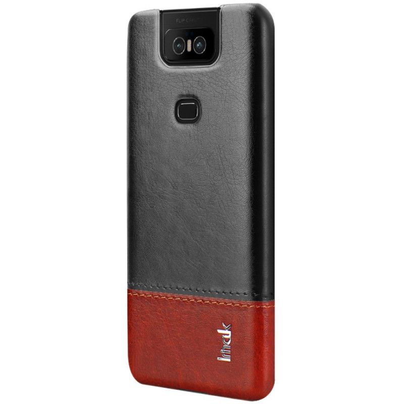 Deksel Asus ZenFone 6 Svart Imak Ruiyi Serie Skinneffekt