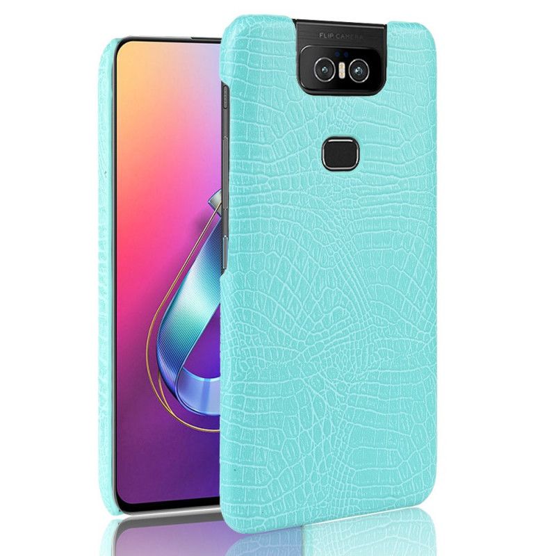 Deksel Asus ZenFone 6 Svart Krokodillehudeffekt