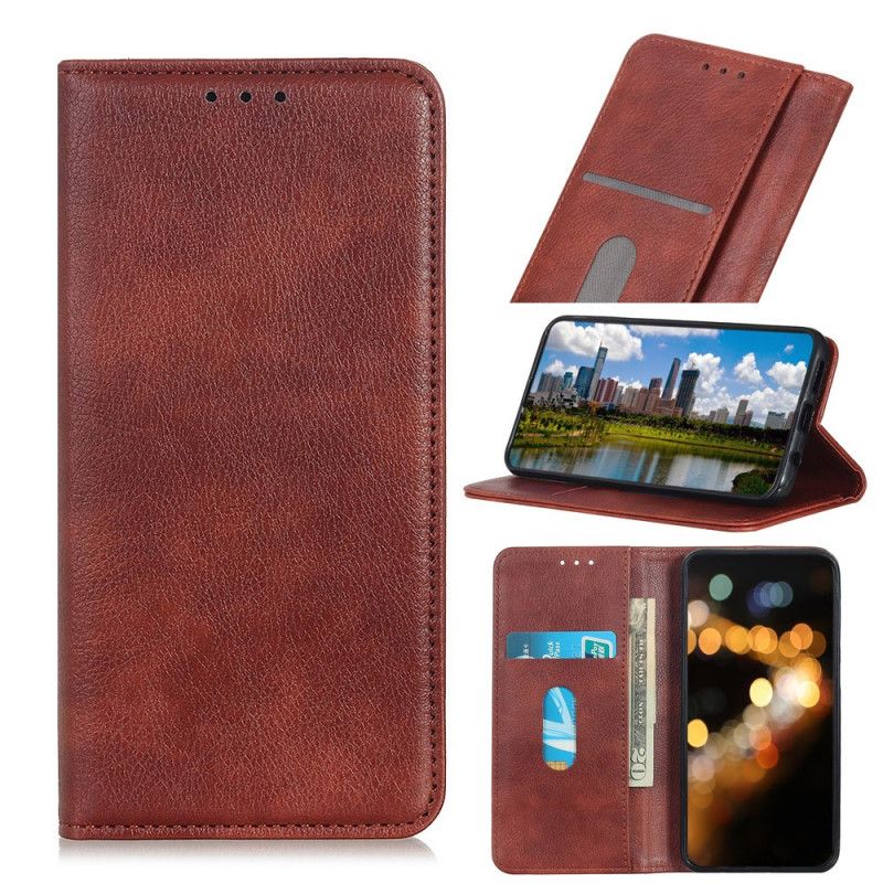 Folio Deksel Asus ZenFone 6 Svart Delt Skinn