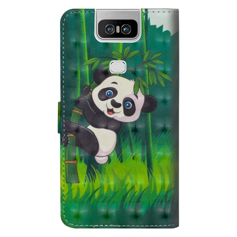 Folio Deksel for Asus ZenFone 6 Panda Og Bambus