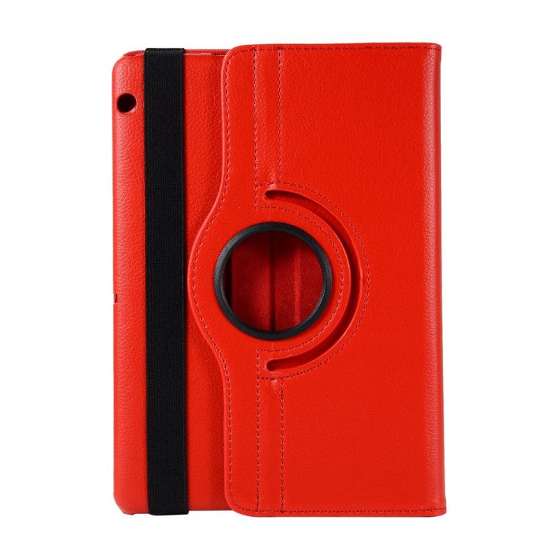 Folio Deksel Huawei MediaPad T3 10 Rød 360 ° Roterbar Lychee-Stil Anti-fall