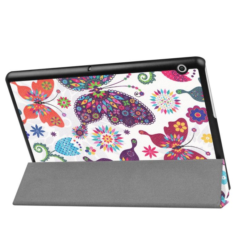 Smart Tilfelle Huawei MediaPad T3 10 Retro Sommerfugler Og Blomster