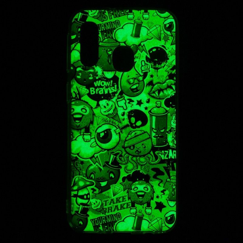 Deksel for Samsung Galaxy A40 Fluorescerende Galskap