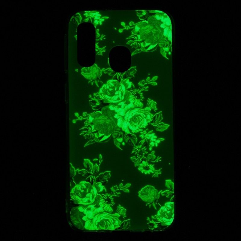 Deksel Samsung Galaxy A40 Fluorescerende Frihetsblomster