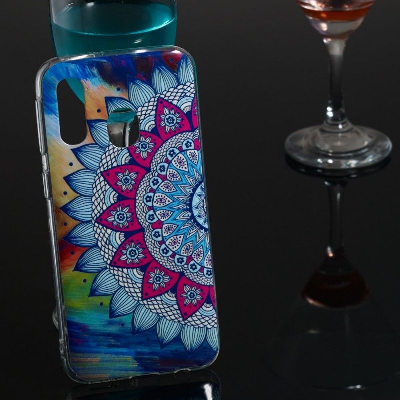 Deksel Samsung Galaxy A40 Fluorescerende Mandala