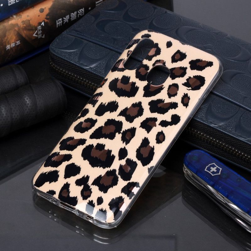 Deksel Samsung Galaxy A40 Marmor I Leopardstil