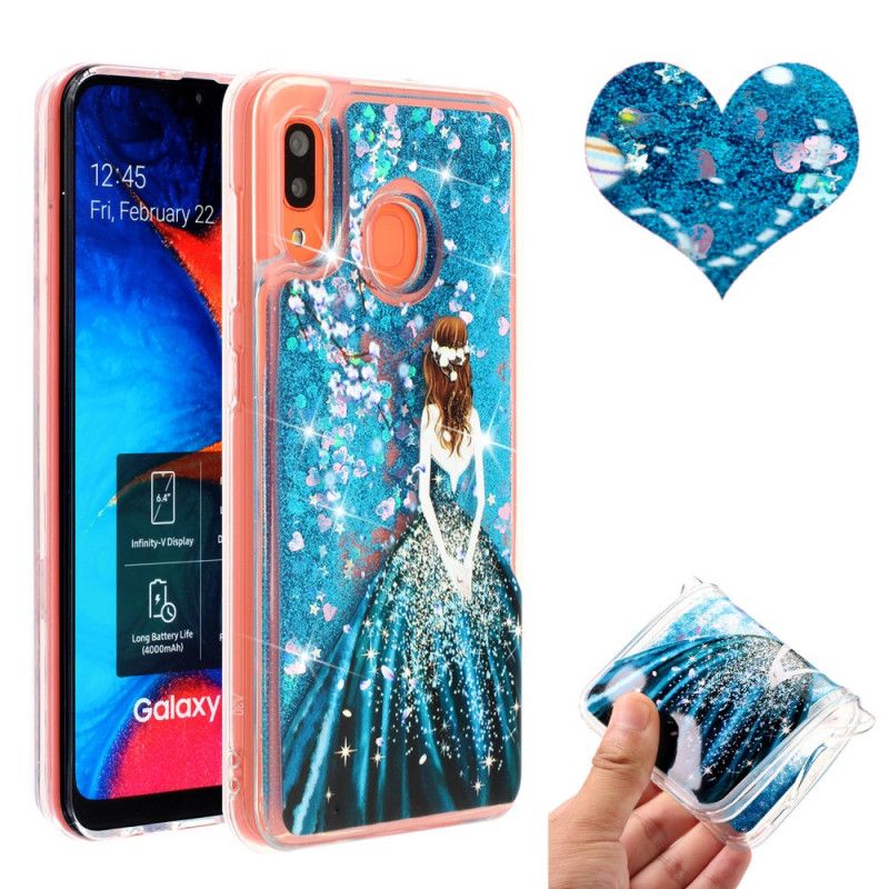 Deksel Samsung Galaxy A40 Prinsesse Glitter